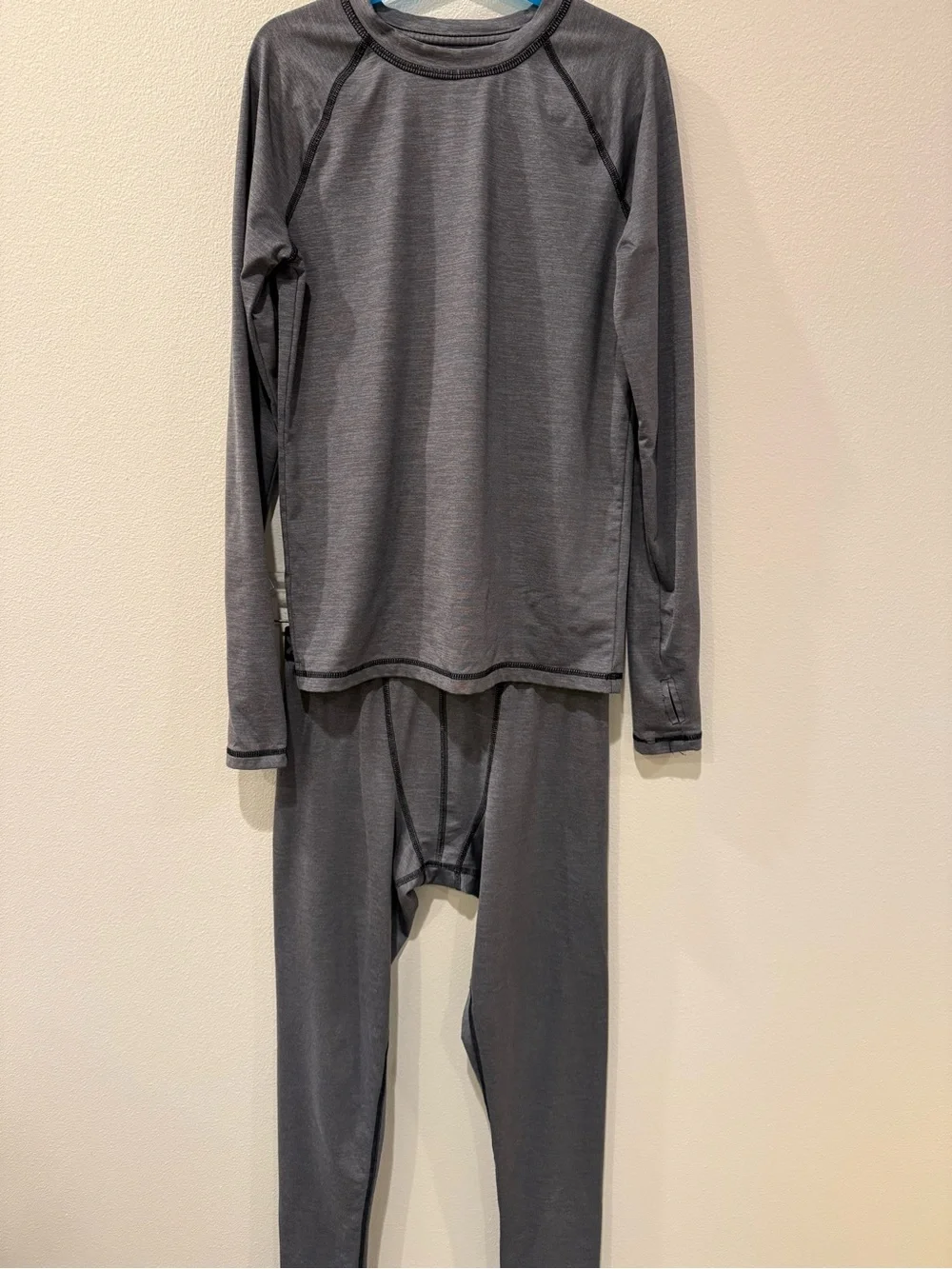 all in motion Boys Gray Long Sleeve Thermal Pajama Set